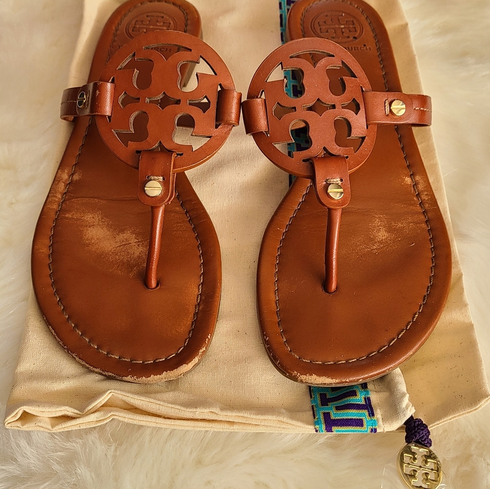 Tory Burch Size 8 Miller Sandal in Vintage Vachetta